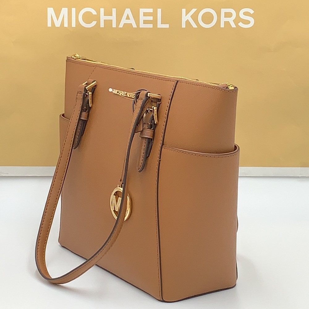 MICHAEL KORS CHARLOTTE LARGE TOP ZIP TOTE LUGGAGE - Picture 5 of 15